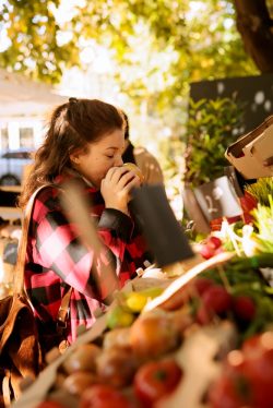 Femme sur le marché